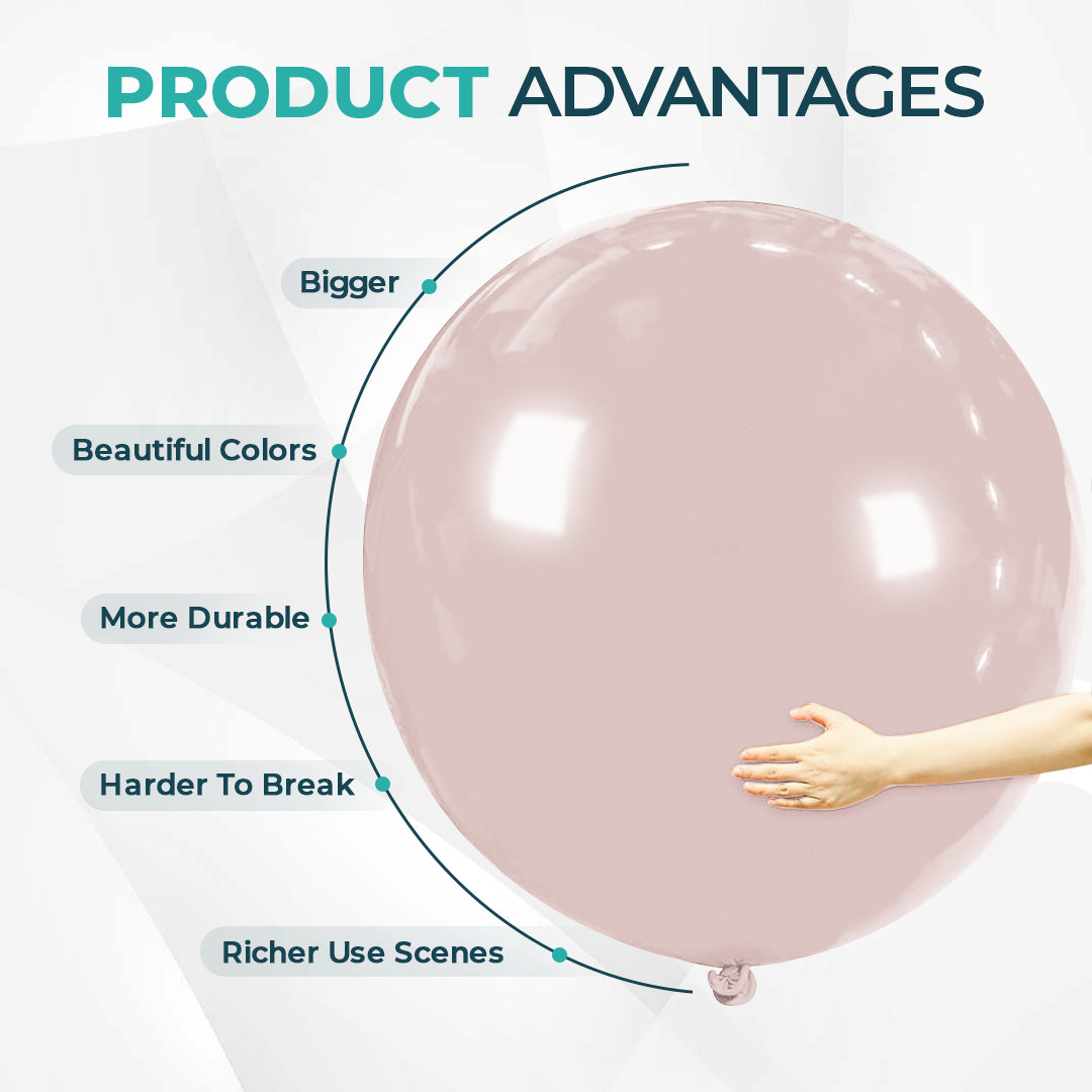 Champagne Giant Latex Balloon – 36 inch Oversized Party Balloon for Decor & Photos - Aliakbardecoration