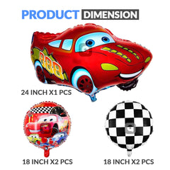 Pack of 10 - Car Foil Balloon - 5 pcs Set - Ali Akbar decoration