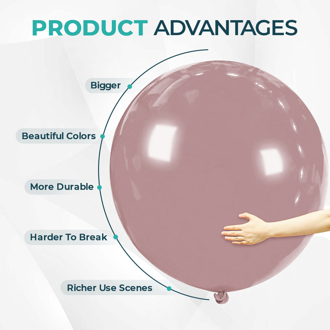 Latte Giant Latex Balloon – 36 inch Oversized Party Balloon for Decor & Photos - Aliakbardecoration