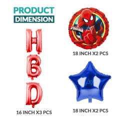 Pack of 10 - HBD Foil Balloons - 5 pcs foil balloons Set - Ali Akbar decoration