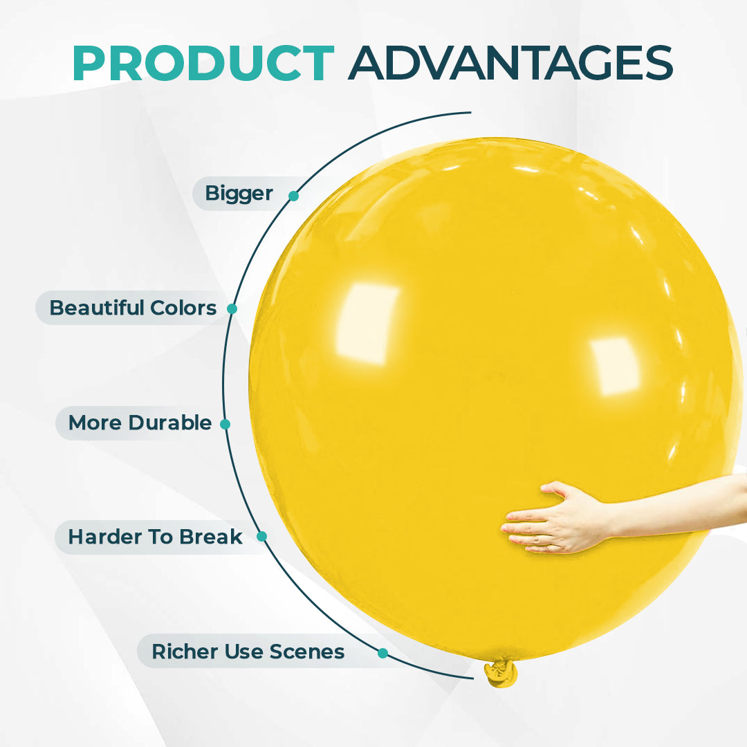 Lemon Giant Latex Balloon – 36 inch Oversized Party Balloon for Decor & Photos - Aliakbardecoration