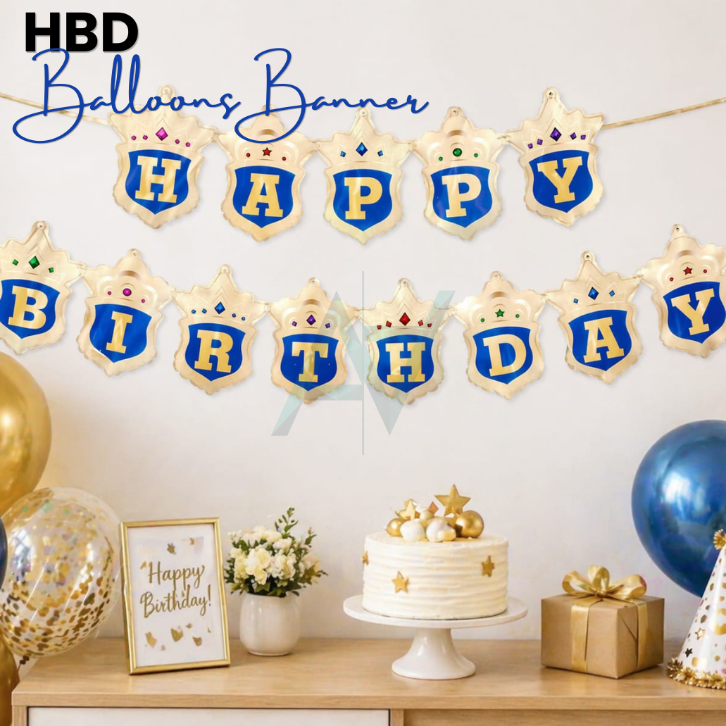 Happy Birthday Foil Balloon Banner