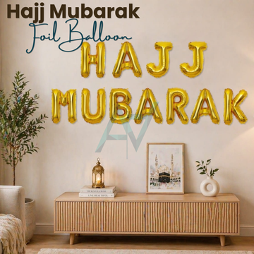 Hajj Mubarak Foil Balloon Set