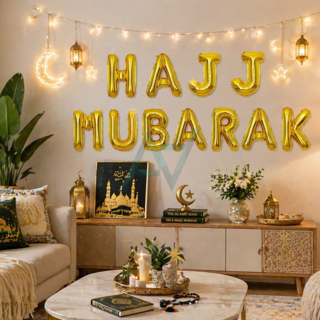 Hajj Mubarak Foil Balloon Set