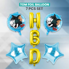 Pack of 10 - TOM Foil Balloons - 5 pcs Set - Ali Akbar decoration