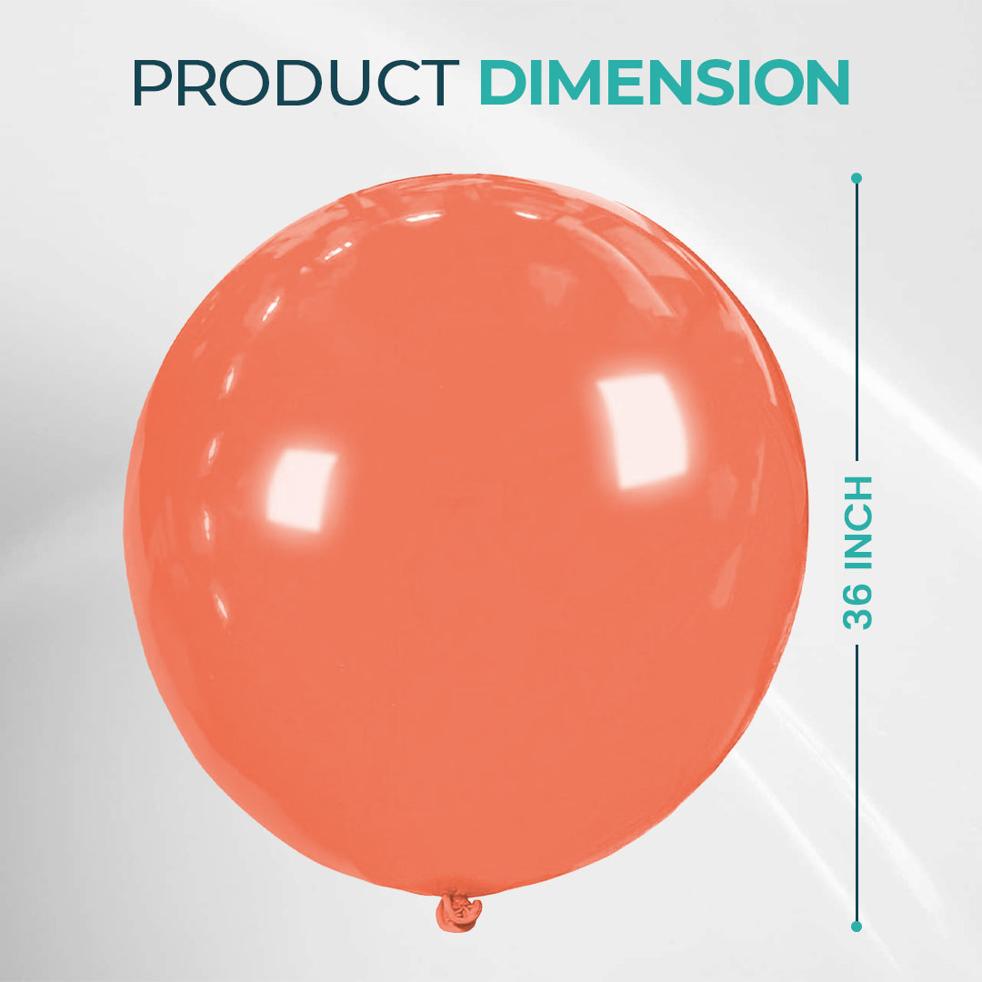 Orange Red Giant Latex Balloon – 36 inch Oversized Party Balloon for Decor & Photos - Aliakbardecoration