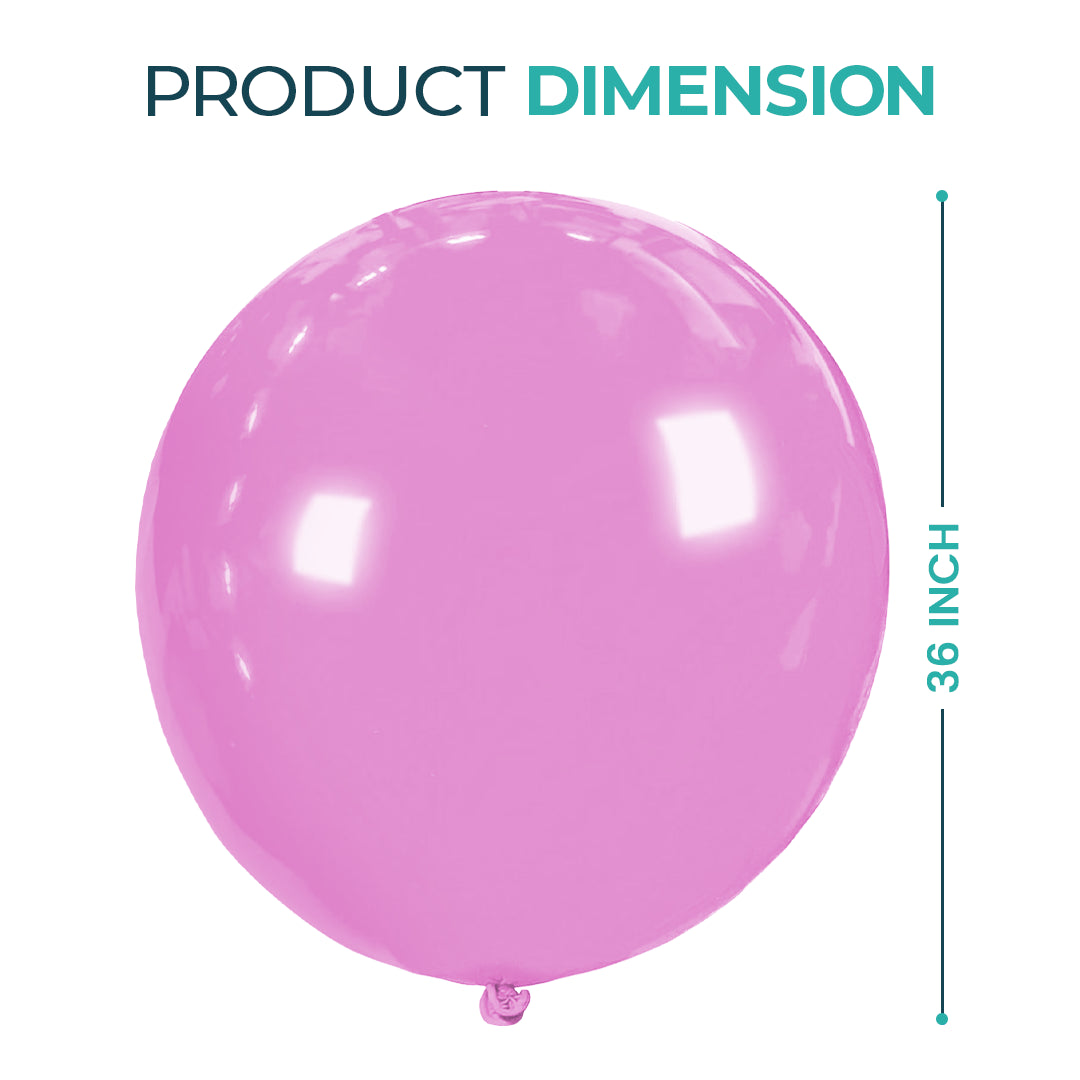 Hot Pink Giant Latex Balloon – 36 inch Oversized Party Balloon for Decor & Photos - Aliakbardecoration