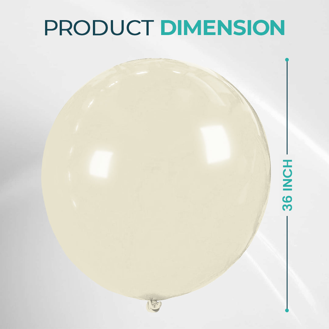 Pale Yellow Giant Latex Balloon – 36 inch Oversized Party Balloon for Decor & Photos - Aliakbardecoration