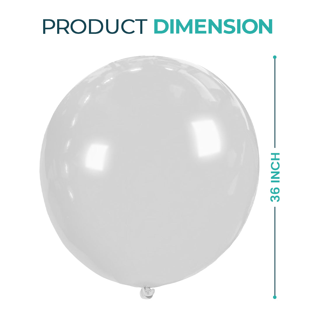 Light Grey Giant Latex Balloon – 36 inch Oversized Party Balloon for Decor & Photos - Aliakbardecoration