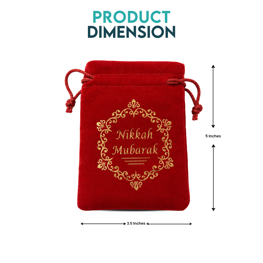 Nikkah Mubarak Velvet Pouch