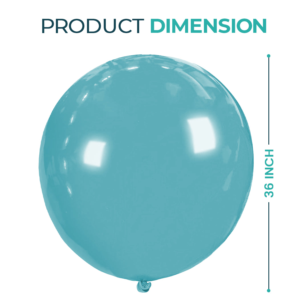 Lake Blue Giant Latex Balloon – 36 inch Oversized Party Balloon for Decor & Photos - Aliakbardecoration