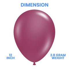 Pack of 100 - 12 Inches Maroon Latex Balloon