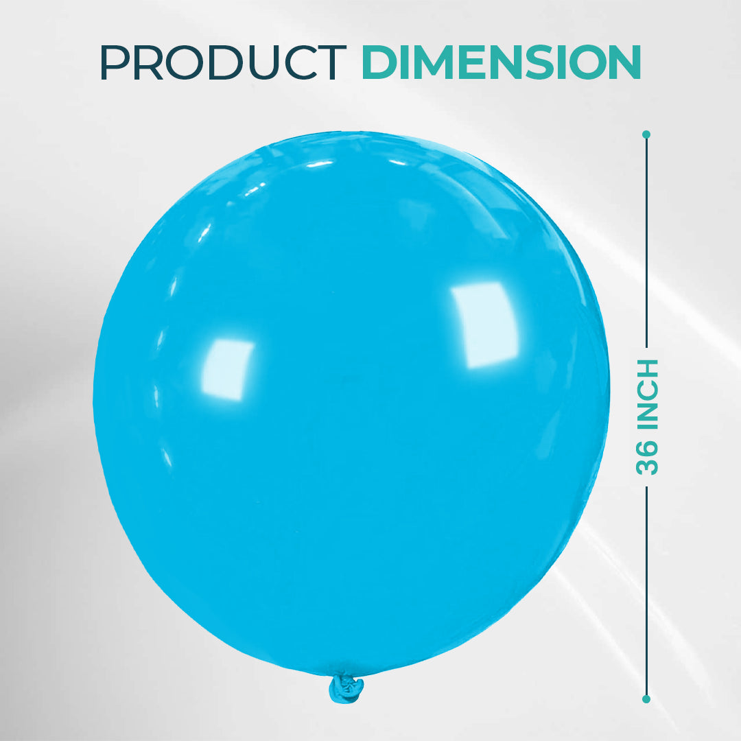 Peacock Blue Giant Latex Balloon – 36 inch Oversized Party Balloon for Decor & Photos - Aliakbardecoration