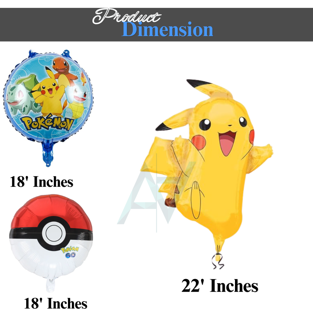 Pokemon Foil Balloon Set