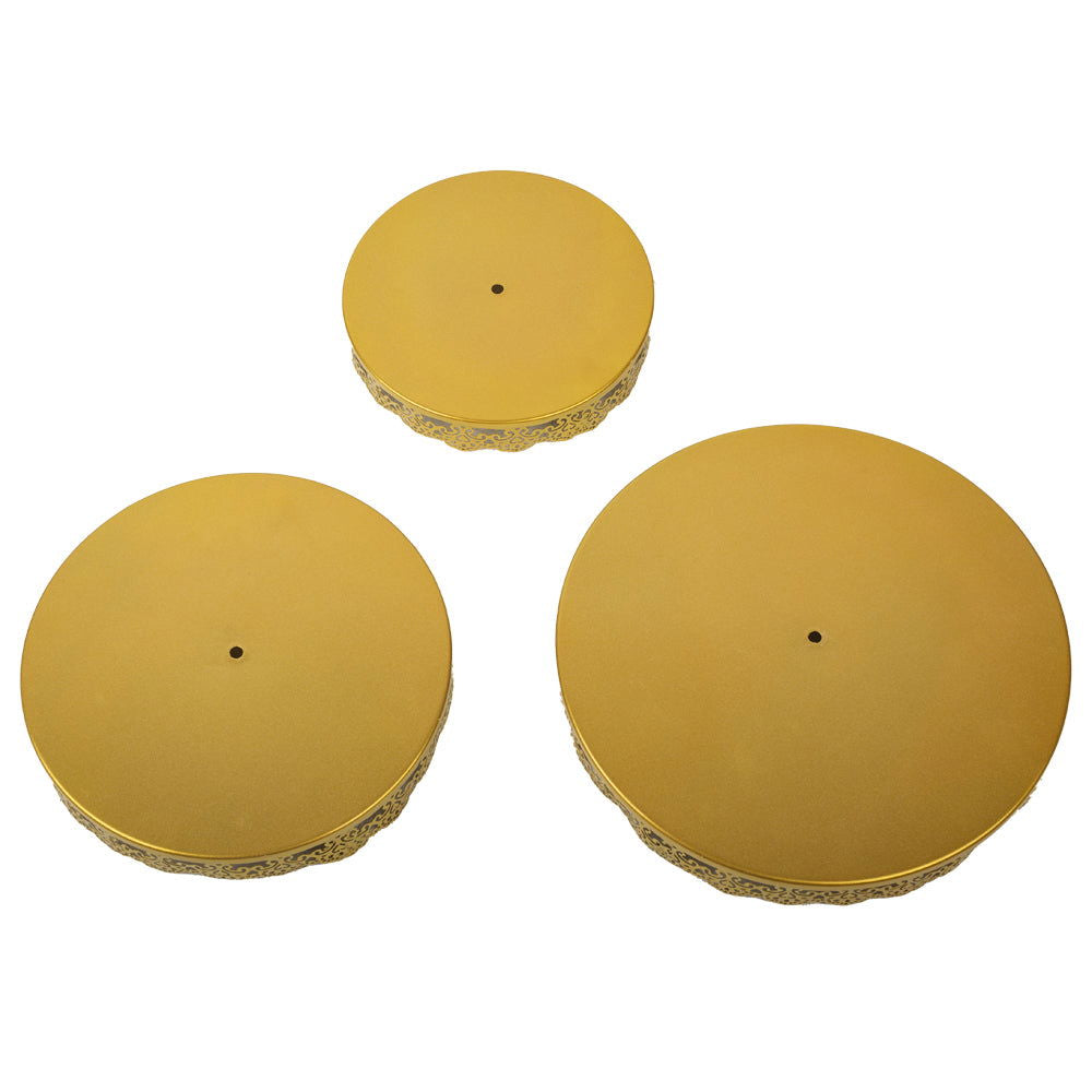 3 Tier Golden Cup Cake Stand - ardor