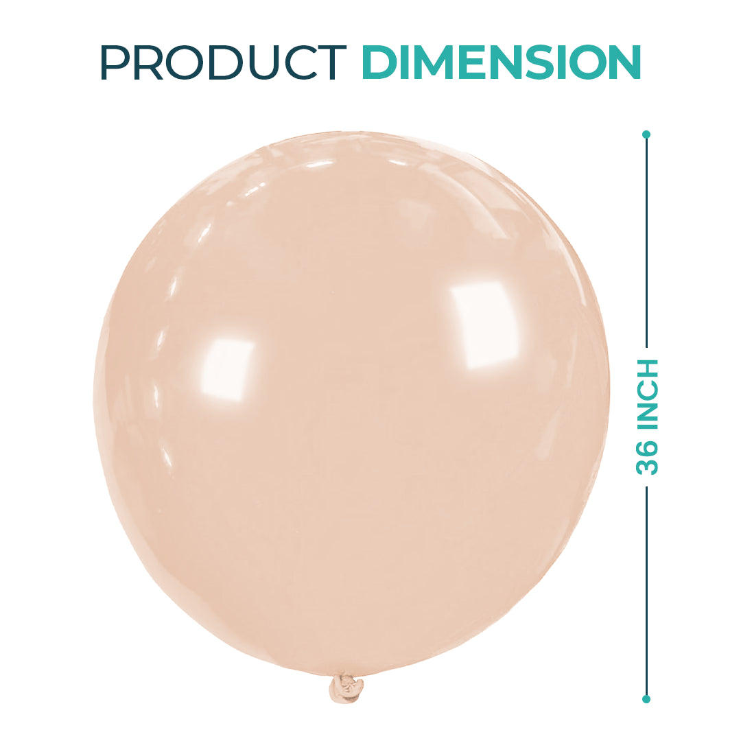 Apricot Giant Latex Balloon – 36 inch Oversized Party Balloon for Decor & Photos - Aliakbardecoration