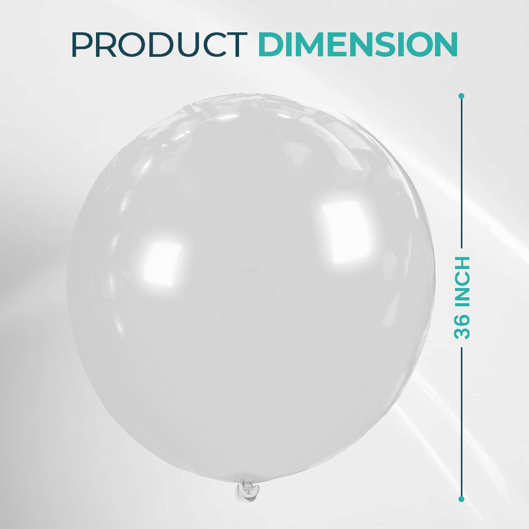 White Giant Latex Balloon – 36 inch Oversized Party Balloon for Decor & Photos - Aliakbardecoration
