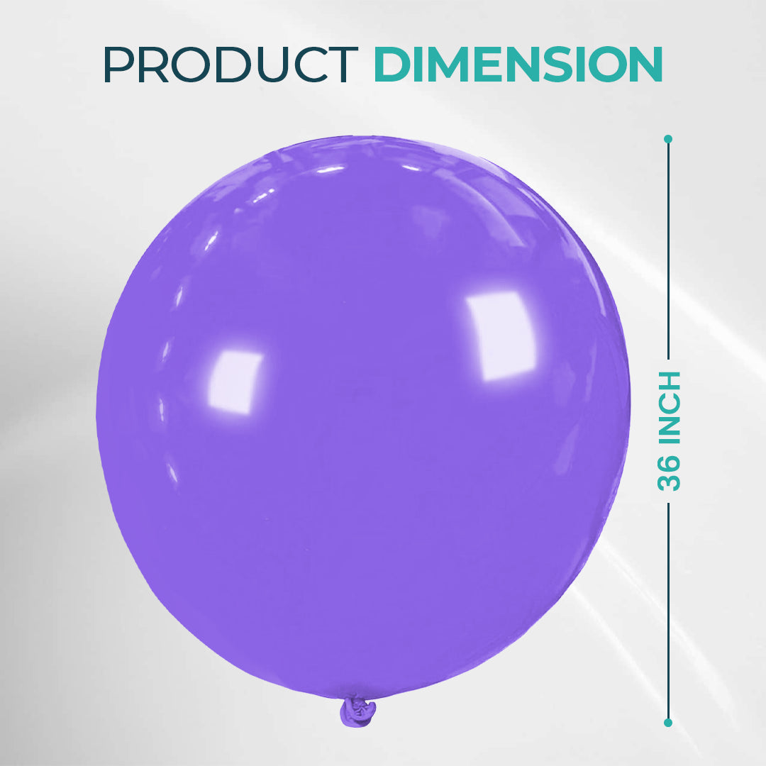 Purple Giant Latex Balloon – 36 inch Oversized Party Balloon for Decor & Photos - Aliakbardecoration