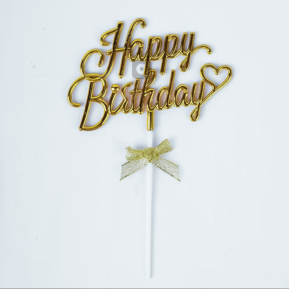 3D Happy Birthday Cake Topper - aliakbardecoration