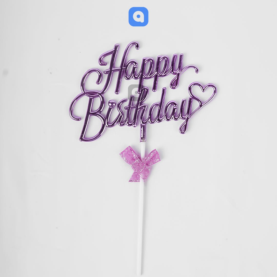 3D Happy Birthday Cake Topper - aliakbardecoration