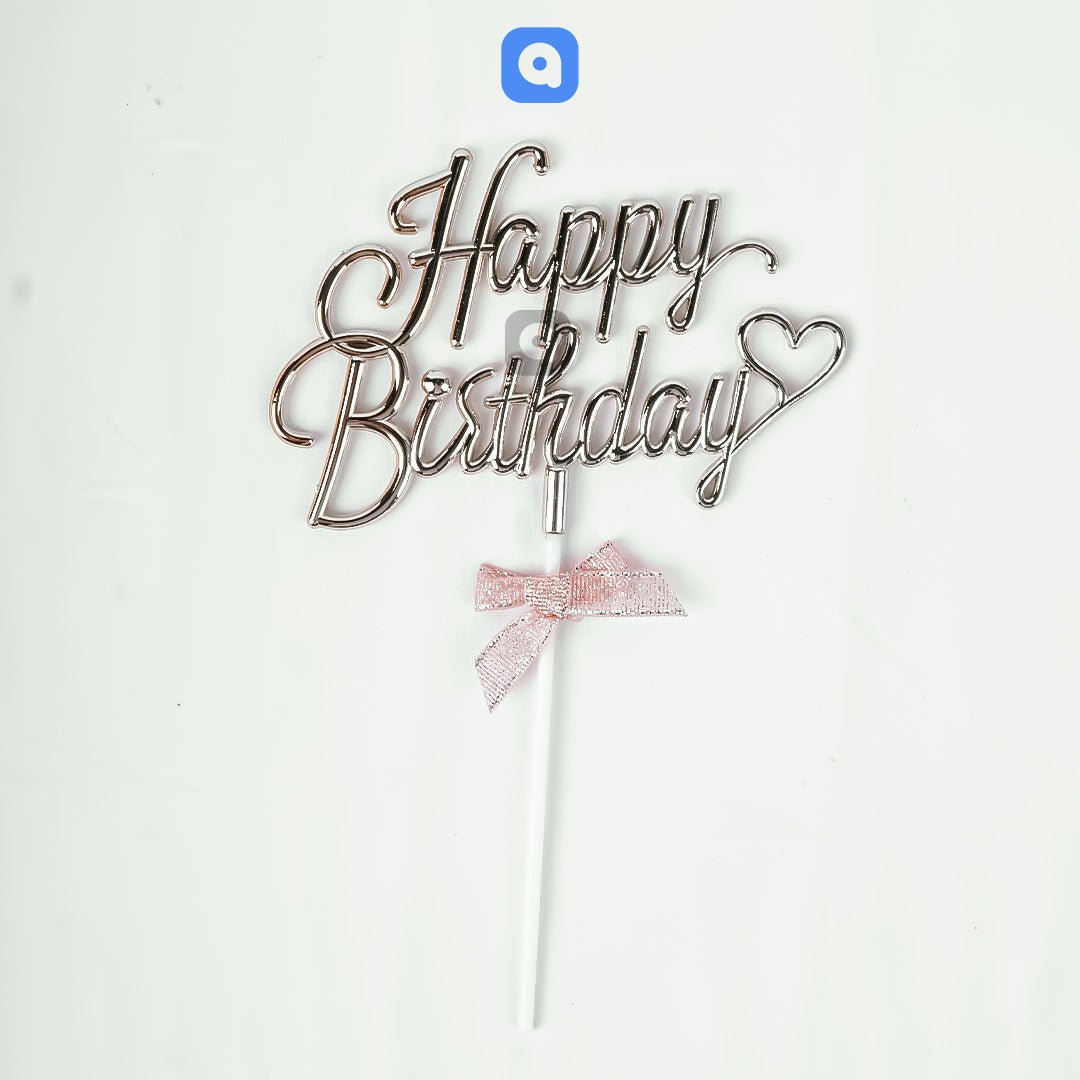 3D Happy Birthday Cake Topper - aliakbardecoration