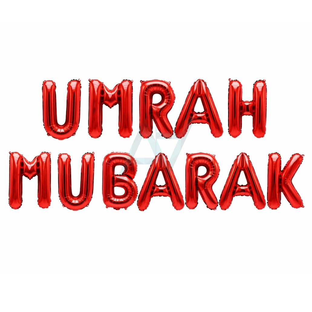 Umrah Mubarak Foil Balloon Set