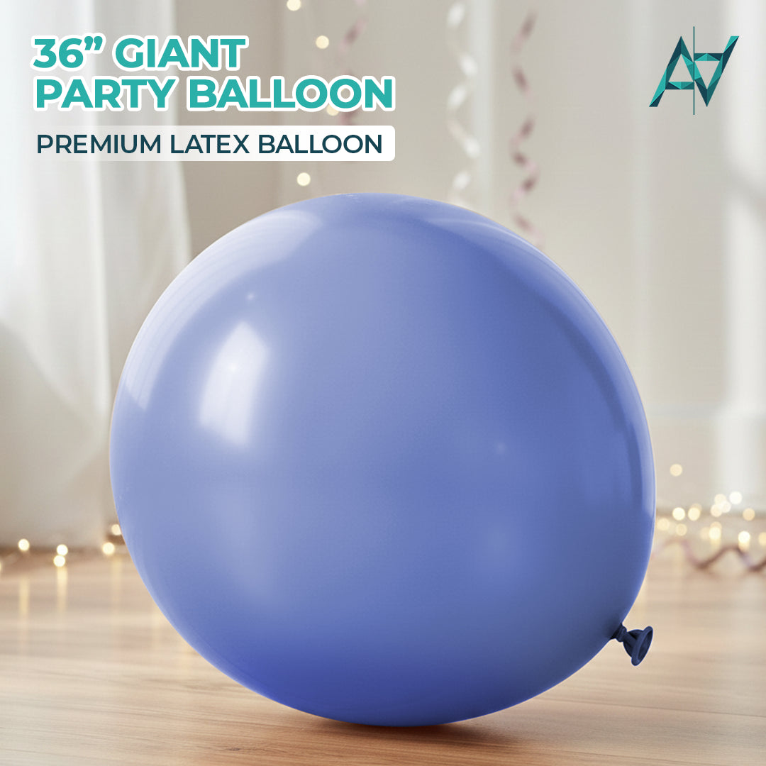 Demin Grey Giant Latex Balloon – 36 inch Oversized Party Balloon for Decor & Photos - Aliakbardecoration
