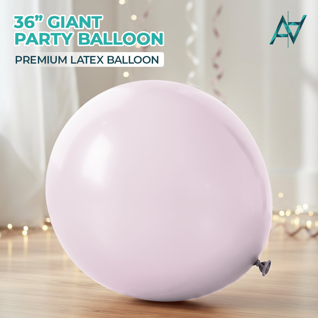 Grey Pink Giant Latex Balloon – 36 inch Oversized Party Balloon for Decor & Photos - Aliakbardecoration