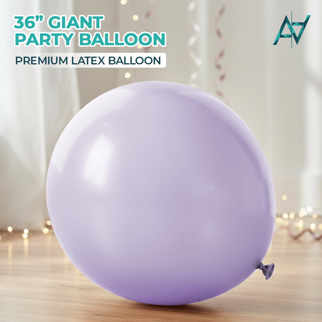 Misty Purple Giant Latex Balloon – 36 inch Oversized Party Balloon for Decor & Photos - Aliakbardecoration