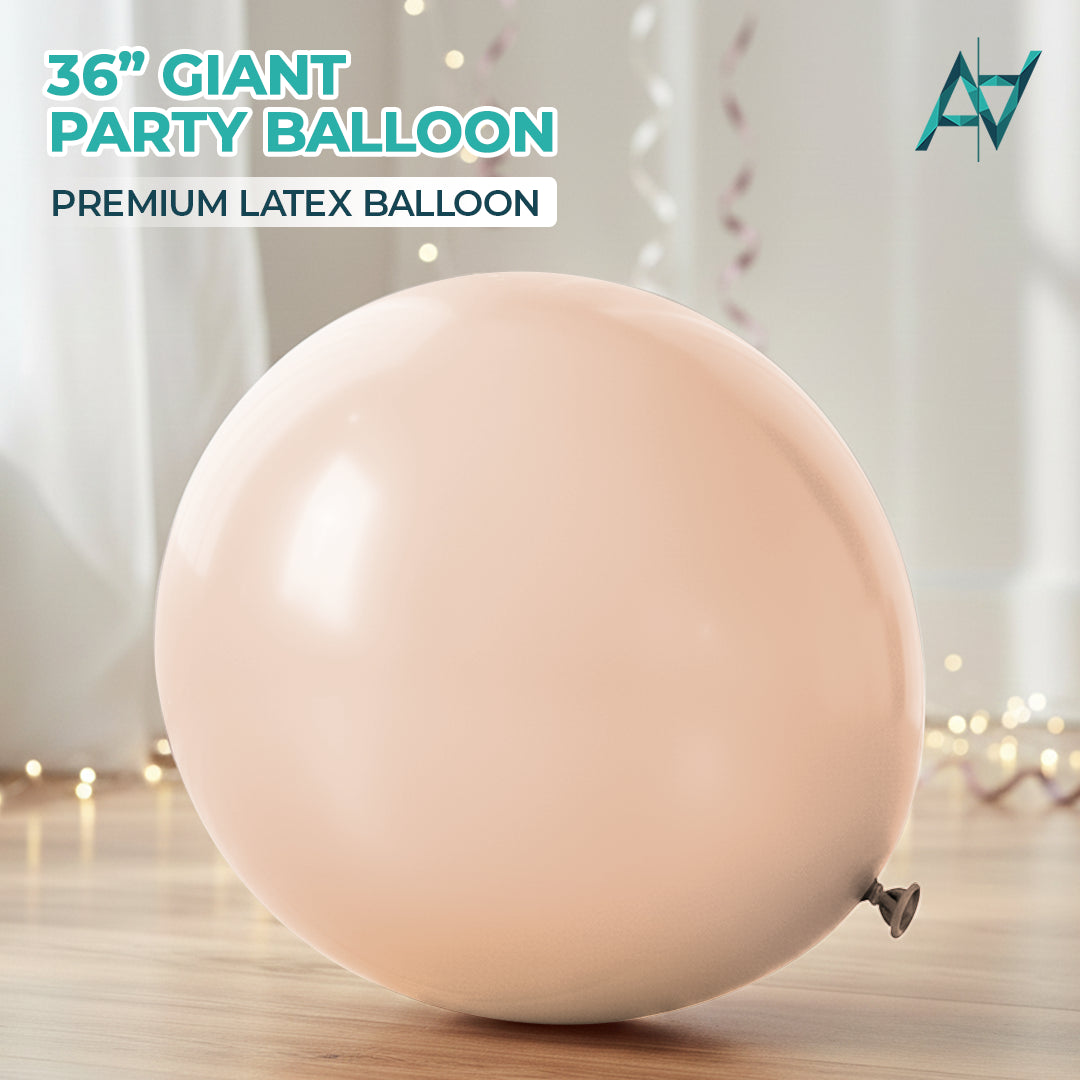 Apricot Giant Latex Balloon – 36 inch Oversized Party Balloon for Decor & Photos - Aliakbardecoration