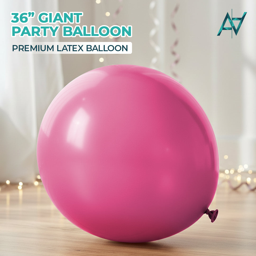 Rose Red Giant Latex Balloon – 36 inch Oversized Party Balloon for Decor & Photos - Aliakbardecoration