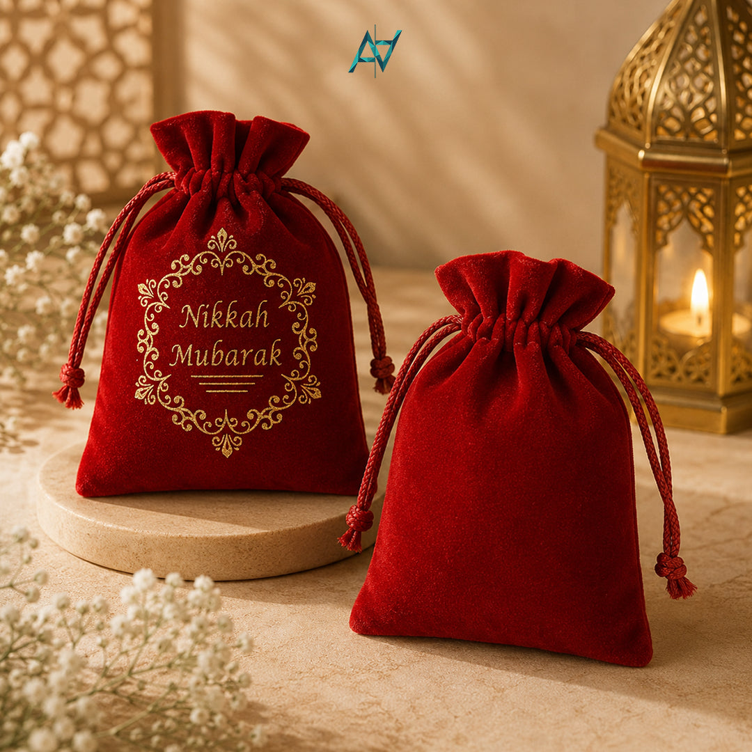 Nikkah Mubarak Velvet Pouch