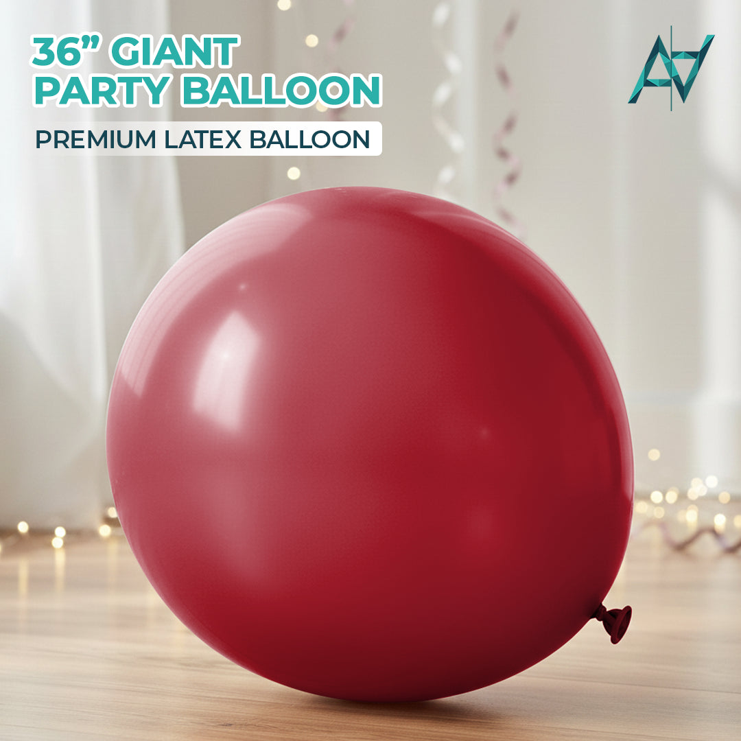 Red Wine Giant Latex Balloon – 36 inch Oversized Party Balloon for Decor & Photos - Aliakbardecoration