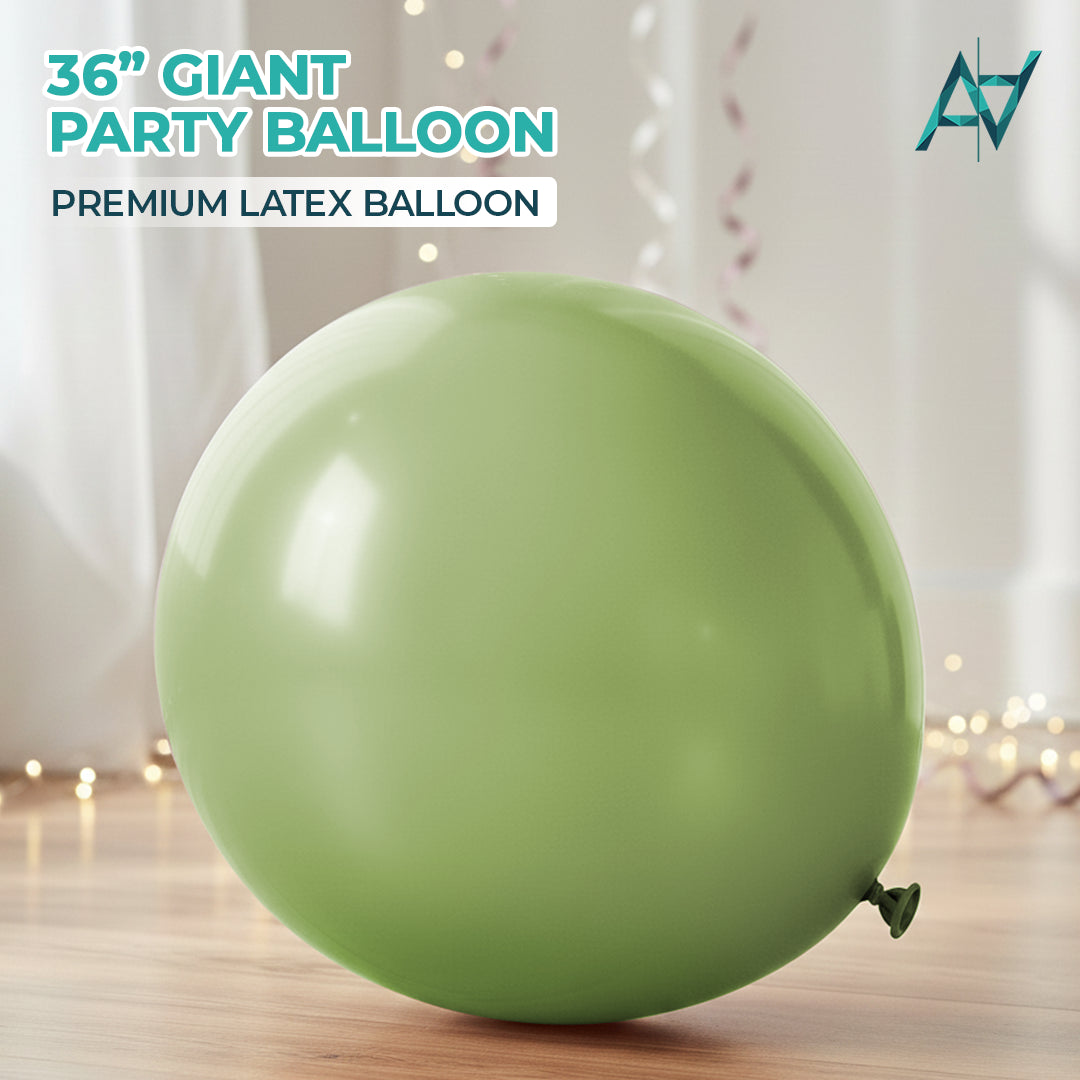 Olive Green Giant Latex Balloon – 36 inch Oversized Party Balloon for Decor & Photos - Aliakbardecoration