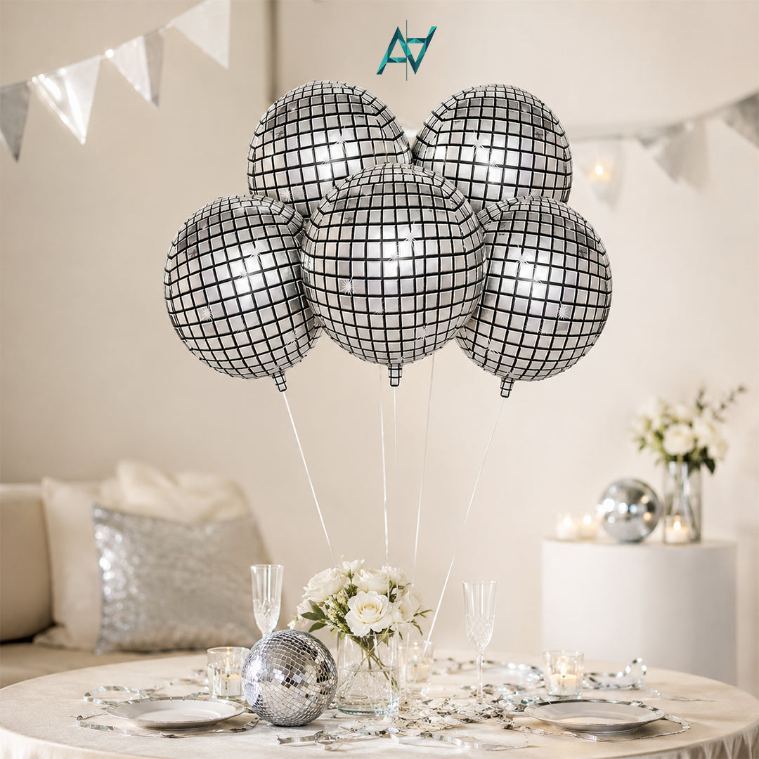 3D Orbz Foil Balloon Set (5 Pcs) – Party Decor Balloons