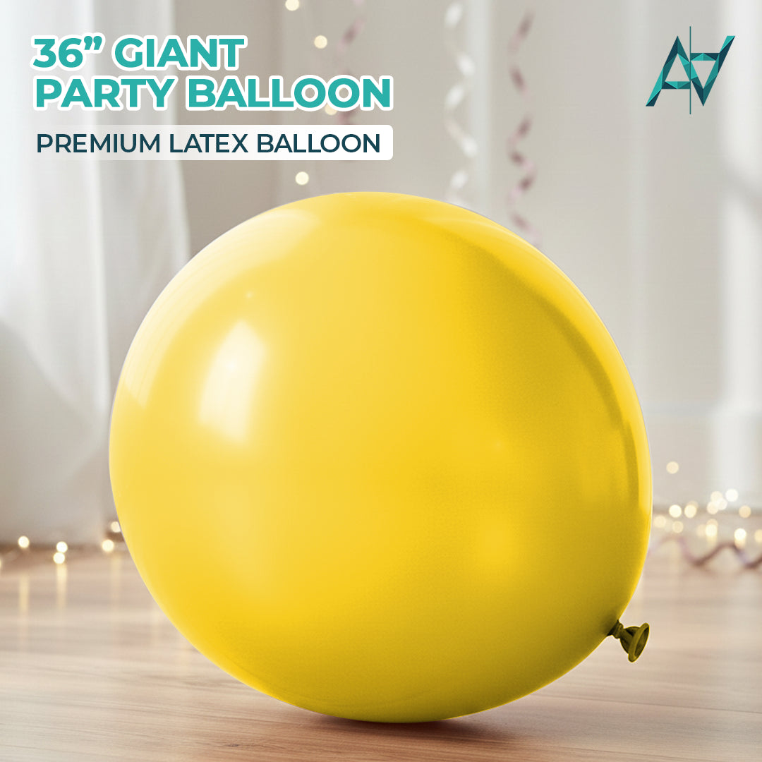 Lemon Giant Latex Balloon – 36 inch Oversized Party Balloon for Decor & Photos - Aliakbardecoration