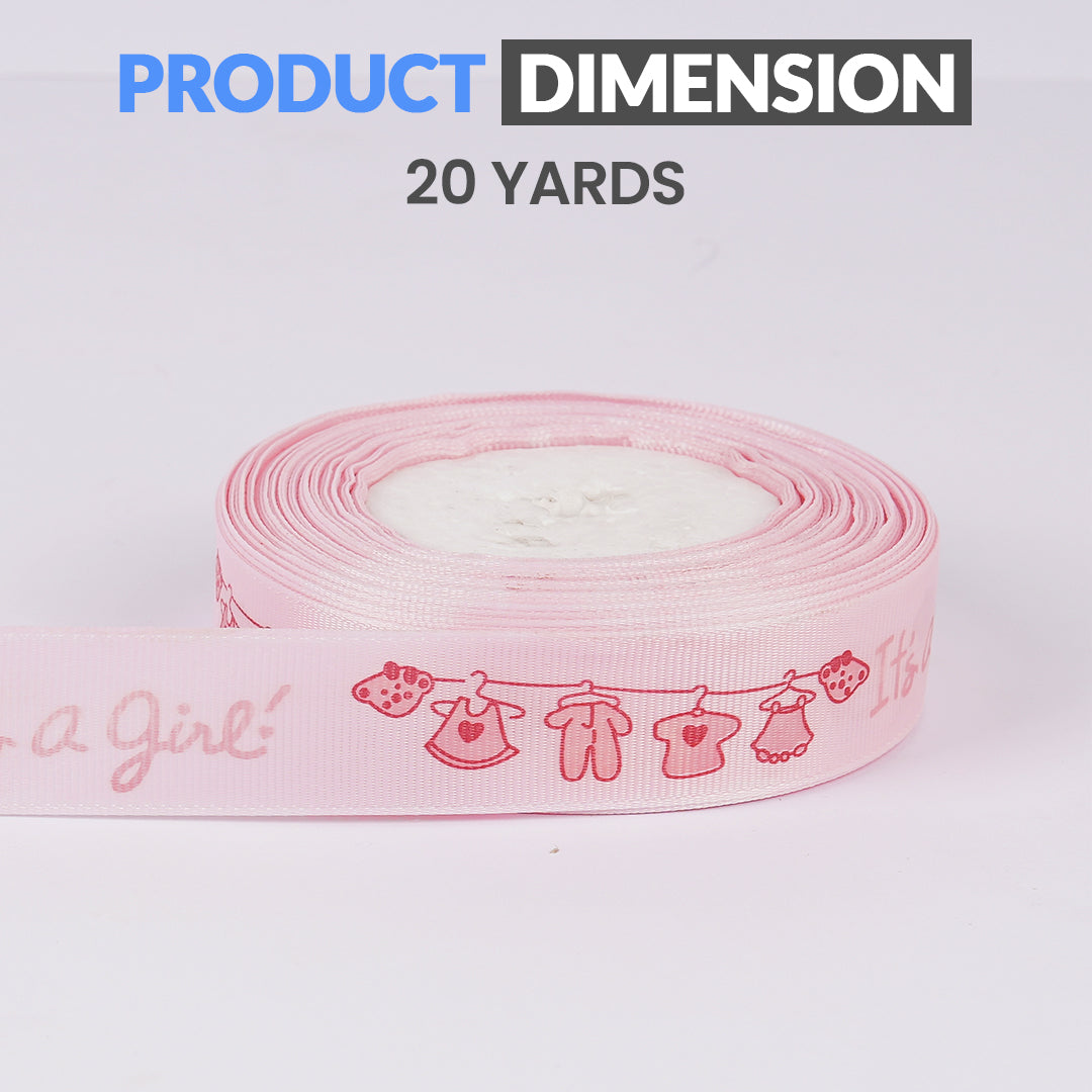 Printed Ribbons Its a Girl 20 Yard
