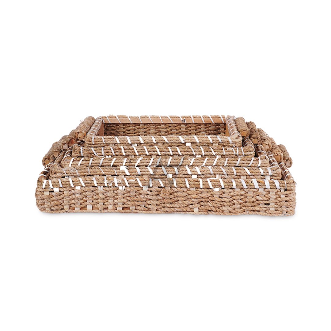 5 Pcs Set - Rectangle Jute Baskets - aliakbardecoration