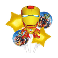 5 Pcs Set Iron Man Foil Balloon Set - ardor