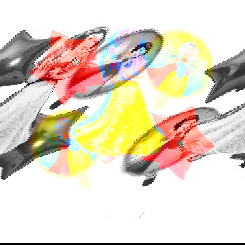 5 Pcs Snow White Foil Balloon Set