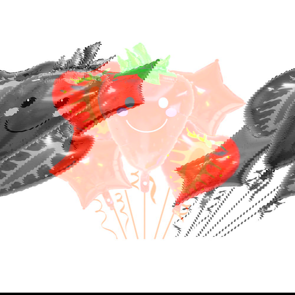 5 Pcs Strawberry Foil Balloon Set - ardor