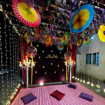 Velvet Shadi Mubarak Backdrop Curtain 1980s