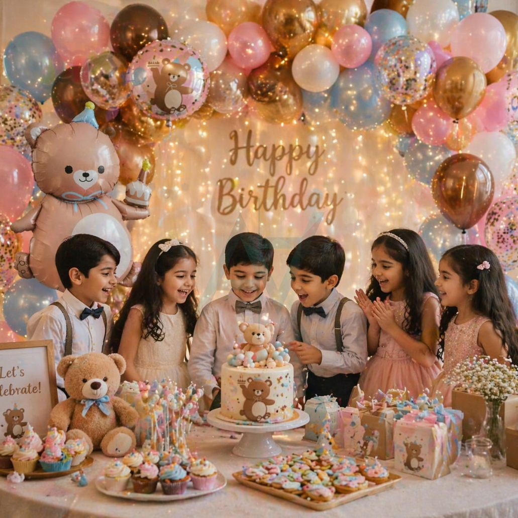 14 pcs - Teddy Foil Balloons