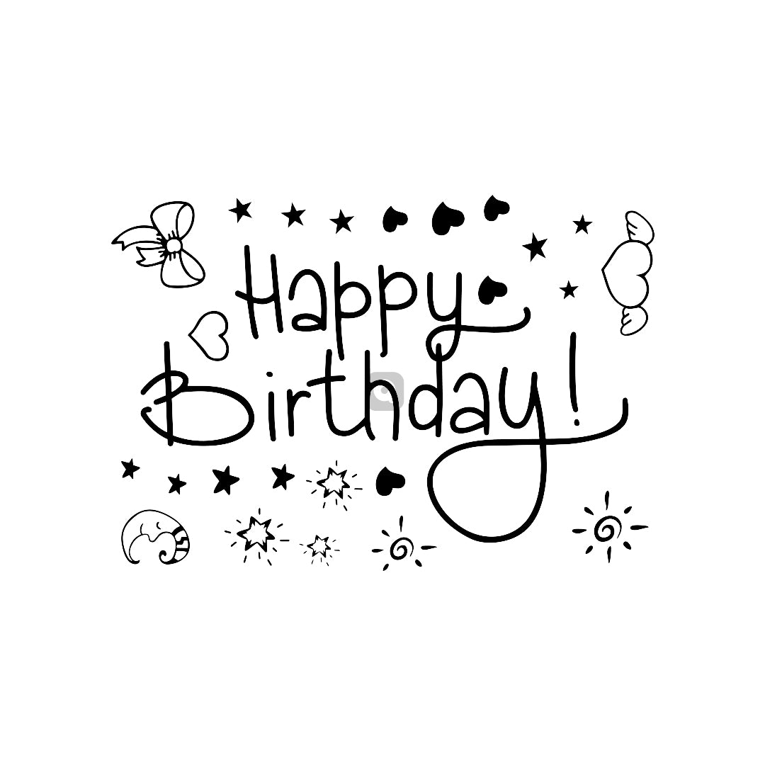 Happy Birthday Balloon Sticker - Aliakbardecoration