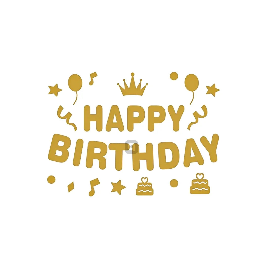 Happy Birthday Balloon Sticker - Aliakbardecoration