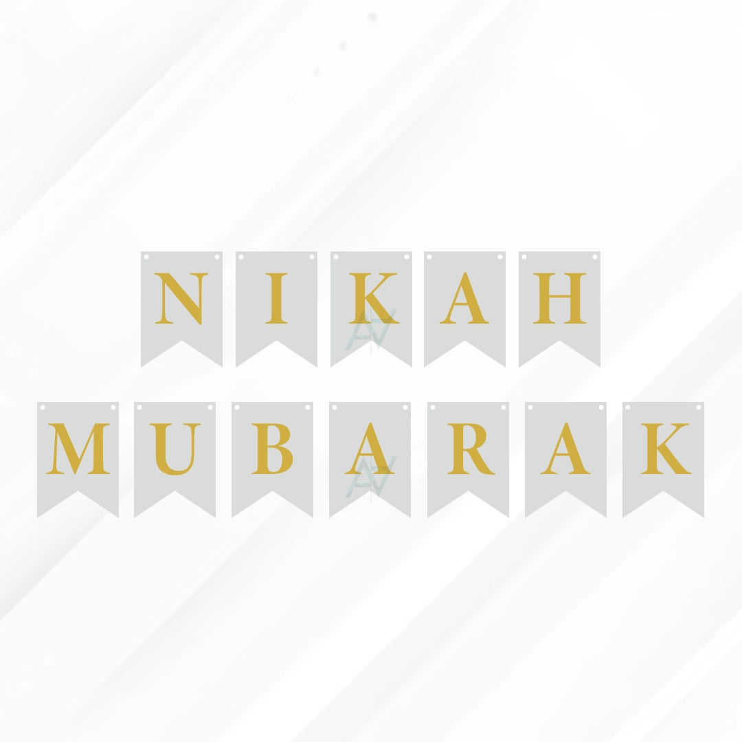 Nikah Mubarak Bunting Banner