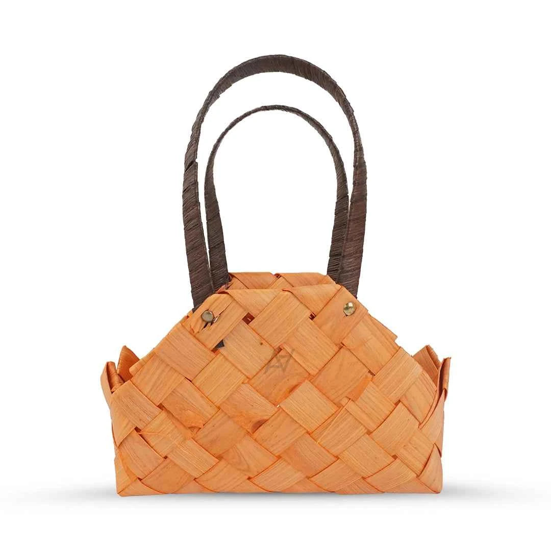 Set of 3 - Wooven Wood Basket
