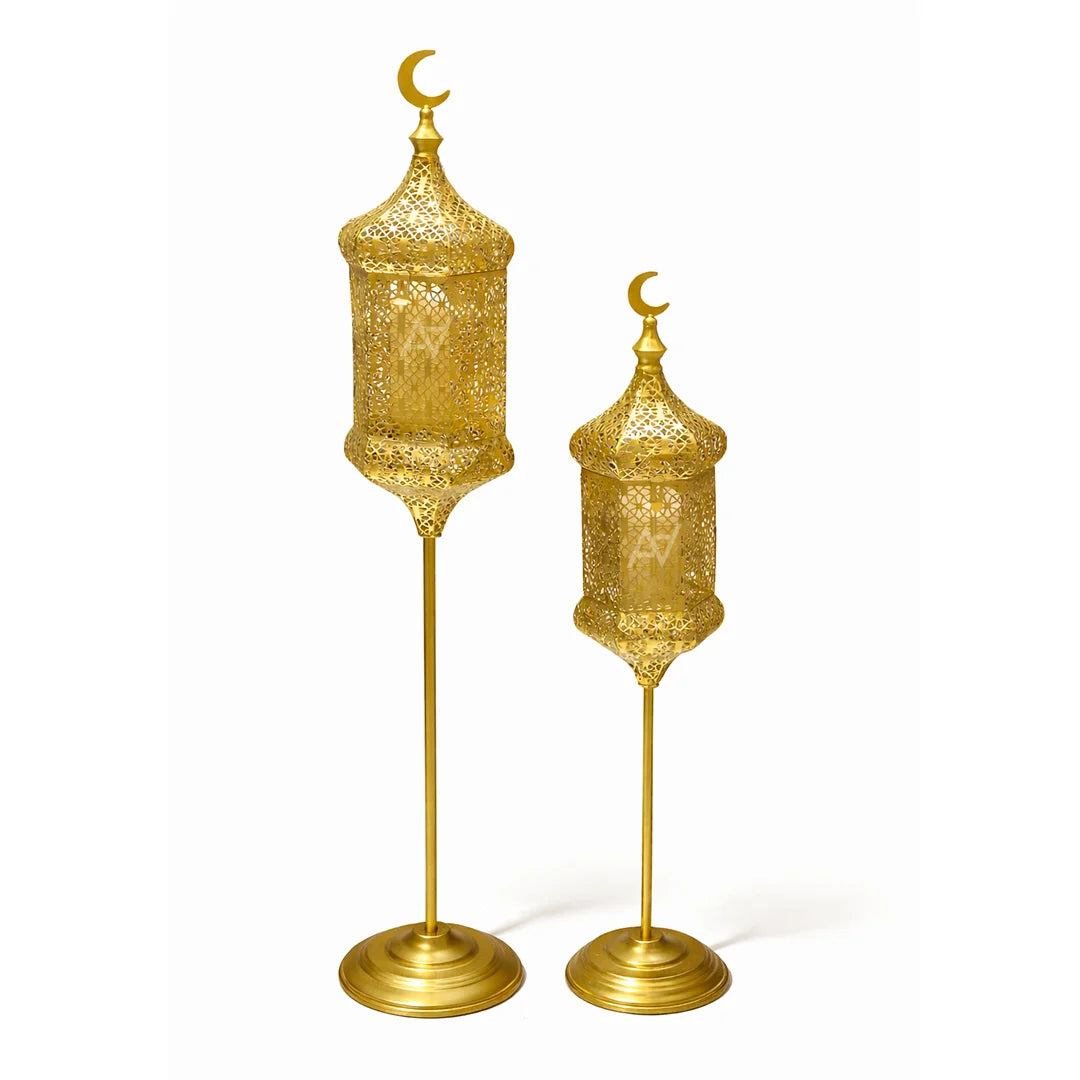 Set of 2 - Ramadan Lantern Metal Stand