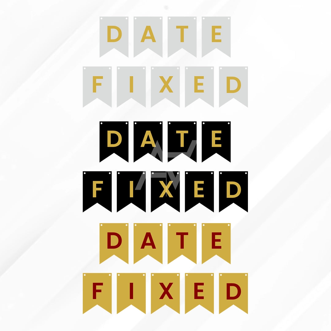 Date Fixed Bunting Banner