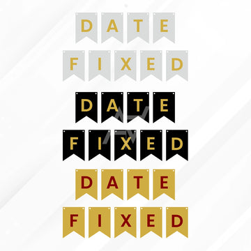 Date Fixed Bunting Banner
